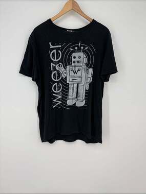 Weezer Heather Black Crewneck Tee Large